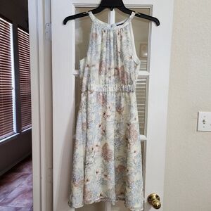 Tommy Hilfiger Floral Sleeveless Midi Dress • Size 6 • Pastel Spring / Easter